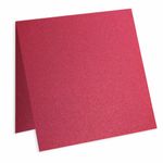 Red Lacquer Square Folded Card - 5 1/4 x 5 1/4 Curious Metallics 111C