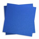 Electric Blue Square Flat Card - 6 1/4 x 6 1/4 Curious Metallics 111C
