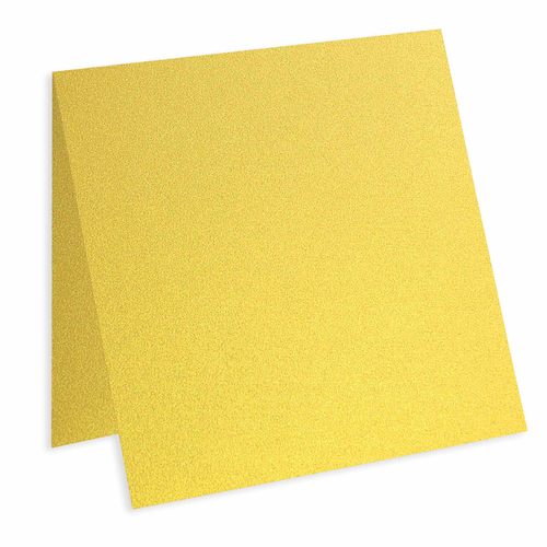 Super Gold Square Folded Card - 6 1/4 x 6 1/4 Curious Metallics 111C - LCI  Paper