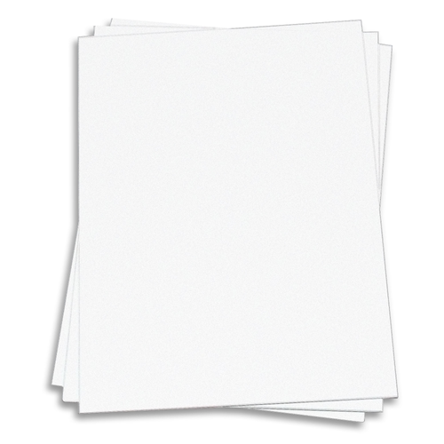 Pure White Card Stock - 8 ½ x 11 Construction 80lb Cover