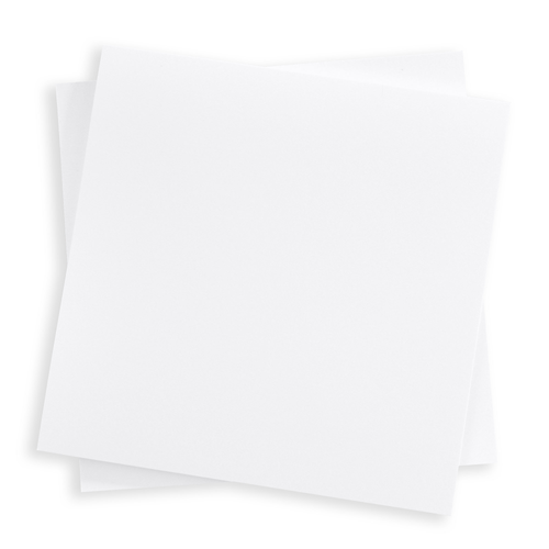 Max White Square Flat Card - 6 1/4 x 6 1/4 Gmund Cotton 111C - LCI Paper