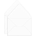 Max White Double Envelopes - A7 Gmund Cotton 5 1/4 x 7 1/4 Euro Flap 74T