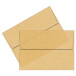 Curious Translucents Gold Envelopes - A7  5 1/4 x 7 1/4 Straight Flap 27lb