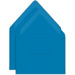 Cyan Blue Double Envelopes - A7 Gmund Colors Matt 5 1/4 x 7 1/4 Euro Flap 68T