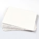 A2 Wedding White Deckle Edge Paper - Colors Matt, 111lb Cover