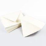 Wedding White Deckle Envelopes - A2 Gmund Colors Matt 4 3/8 x 5 3/4 91T