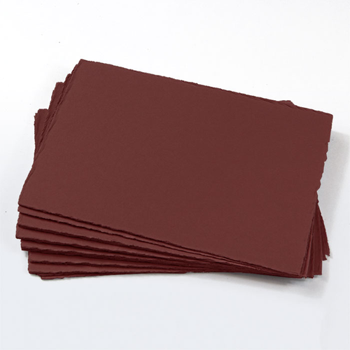 A7 Merlot Deckle Edge Paper - Colors Matt, 111lb Cover