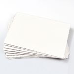 Wedding White Deckle Edge Card - A7 Gmund Colors Matt 111C
