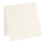 Ecru Square Folded Card - 5 1/4 x 5 1/4 LCI Smooth 100C
