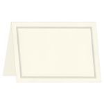 Pearl Foil Border Folding Note Card, 4 1/4 x 5 1/2, Ecru Cardstock, 65lb
