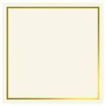 Gold Foil Invitation, Flat Card 6 1/4 x 6 1/4, Ecru Cardstock, 80lb