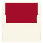 Scarlet Red Lined Envelopes - A7 Ecru 5 1/4 x 7 1/4 70T