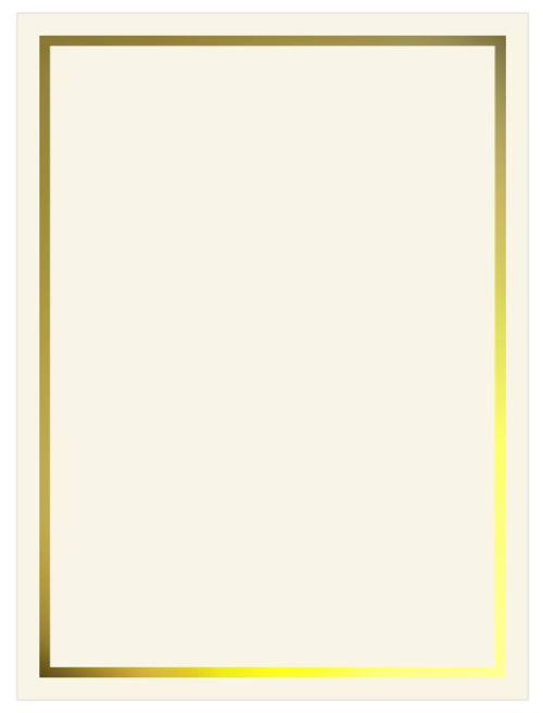Gold Foil Invitation, Flat Card 5x7, Ecru Cardstock, 80lb