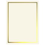 Gold Foil Invitation, Flat Card 5x7, Ecru Cardstock, 80lb