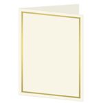 Gold Foil Invitation, Program, Single Fold 5x7, Ecru Cardstock, 65lb
