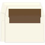 Chocolate Lined Inner Outer Envelopes, A9, A10 Ecru