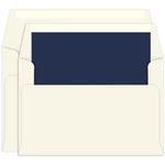 Midnight Blue Lined Inner Outer Envelopes, A9, A10 Ecru