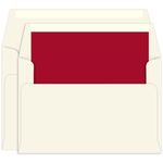 Scarlett Red Lined Inner Outer Envelopes, A9, A10 Ecru