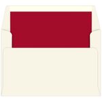Scarlet Red Lined Envelopes - A9 Ecru 5 3/4 x 8 3/4 70T