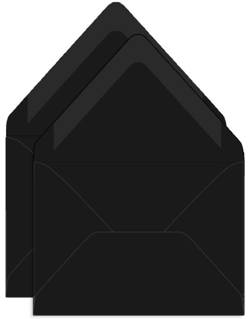 Return Address Black Ink Printed A7 Square Flap Envelopes