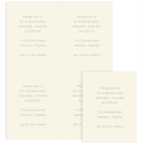 50 Pack Blank Invitations with Envelopes, Printable Kraft