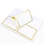 LCI White Gold 2up Printable Card - A2 (4 1/4 x 5 1/2) Foil Border, 65lb Cover