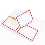 LCI White Red 2up Printable Card - A2 (4 1/4 x 5 1/2) Foil Border, 65lb Cover