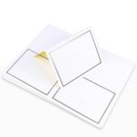 LCI White Silver 2up Printable Card - A2 (4 1/4 x 5 1/2) Foil Border, 65lb Cover