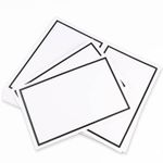 LCI White Black 2up Printable Card - A9 (5 1/2 x 8 1/2) Foil Border, 65lb Cover