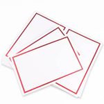 LCI White Red 2up Printable Card - A9 (5 1/2 x 8 1/2) Foil Border, 65lb Cover
