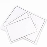 LCI White Silver 2up Printable Card - A9 (5 1/2 x 8 1/2) Foil Border, 65lb Cover