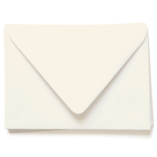 Ecru Envelopes - A7 LCI Smooth 5 1/4 x 7 1/4 Euro Flap 80T - LCI Paper