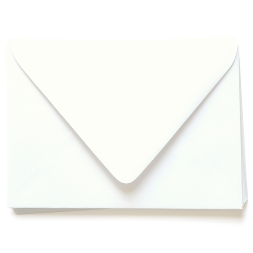 A7 Cash Envelope Laminated Envelopes Simple White Cream 
