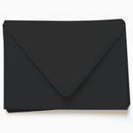 Licorice Black Envelopes - A1 Gmund Colors Matt 3 5/8 x 5 1/8 Euro Flap 81T