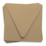 Beach Sand Brown Square Envelopes - 6 1/2 x 6 1/2 Gmund Colors Matt Euro Flap 68T