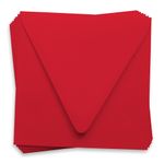 Scarlet Red Square Envelopes - 6 1/2 x 6 1/2 Gmund Colors Matt Euro Flap 68T
