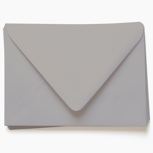 A7 Grey Envelopes: Stone 5x7 Matt Euro Flap Envelopes - LCI Paper