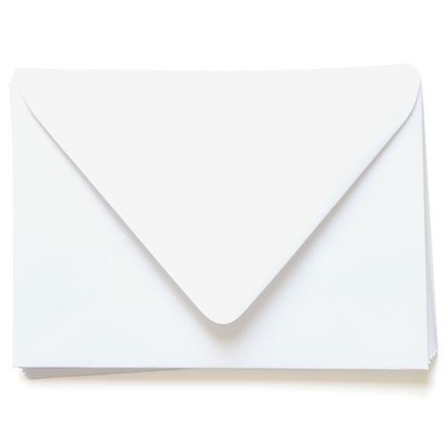 Radiant White Envelopes - A7.5 LCI Smooth 5 1/2 7 1/2 Euro Flap 80T LCI Paper