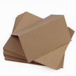 Grocer Kraft Brown Folded Place Card - Environment Raw 120C