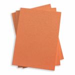 Flame Orange Flat Card - A7.5 Stardream Metallic 5 3/8 x 7 1/4 105C