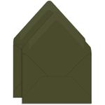 Forest Green Double Envelopes - A7 Gmund Colors Matt 5 1/4 x 7 1/4 Euro Flap 81T
