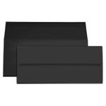 Licorice Black Envelopes - #10 Gmund Colors Matt 4 1/8 x 9 1/2 Straight Flap 81T