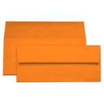 Pumpkin Orange Envelopes - #10 Gmund Colors Matt 4 1/8 x 9 1/2 Straight Flap 68T
