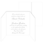 Gatefold Invitation Enclosure - 5 5/16 x 5 5/16, Smooth Radiant White