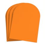 Pumpkin Orange Arch Shaped Card - A2 Gmund Colors Matt 4 1/4 x 5 1/2 111C