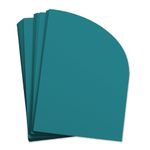 Aqua Blue Half Arch Shaped Card - A2 Gmund Colors Matt 4 1/4 x 5 1/2 111C