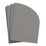 Cobblestone Gray Half Arch Shaped Card - A2 Gmund Colors Matt 4 1/4 x 5 1/2 111C