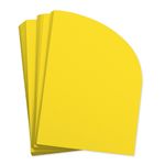 Canary Yellow Half Arch Shaped Card - A2 Gmund Colors Matt 4 1/4 x 5 1/2 111C