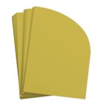Chartreuse Half Arch Shaped Card - A2 Gmund Colors Matt 4 1/4 x 5 1/2 111C