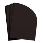 Ebony Black Half Arch Card - A2 Gmund Colors Matt 4 1/4 x 5 1/2 111C
